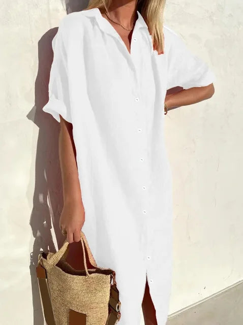 Valenzora | Linen shirt dress