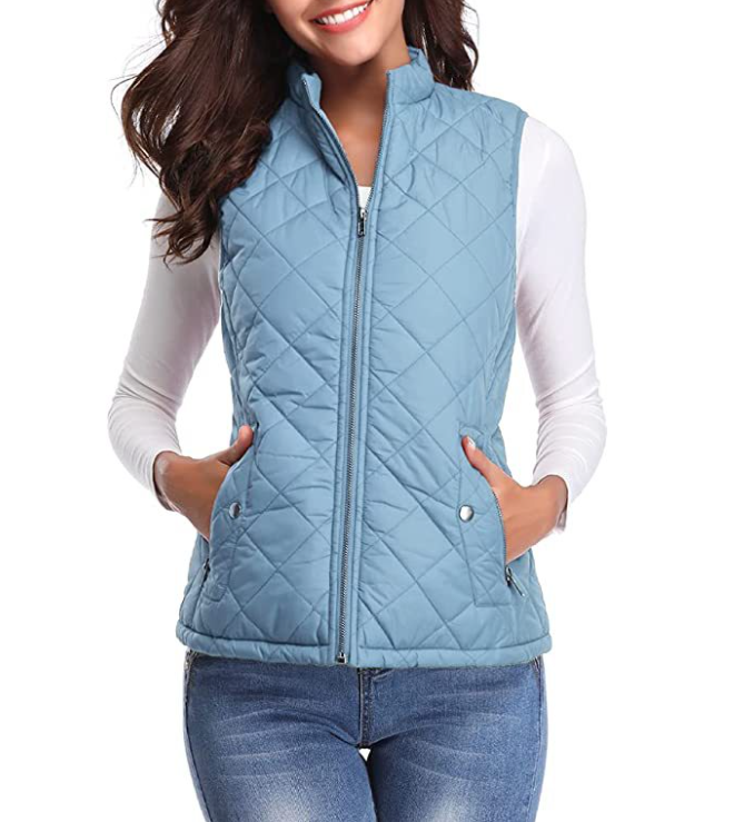 Valenzora | Quilted zip-up vest with pockets for women