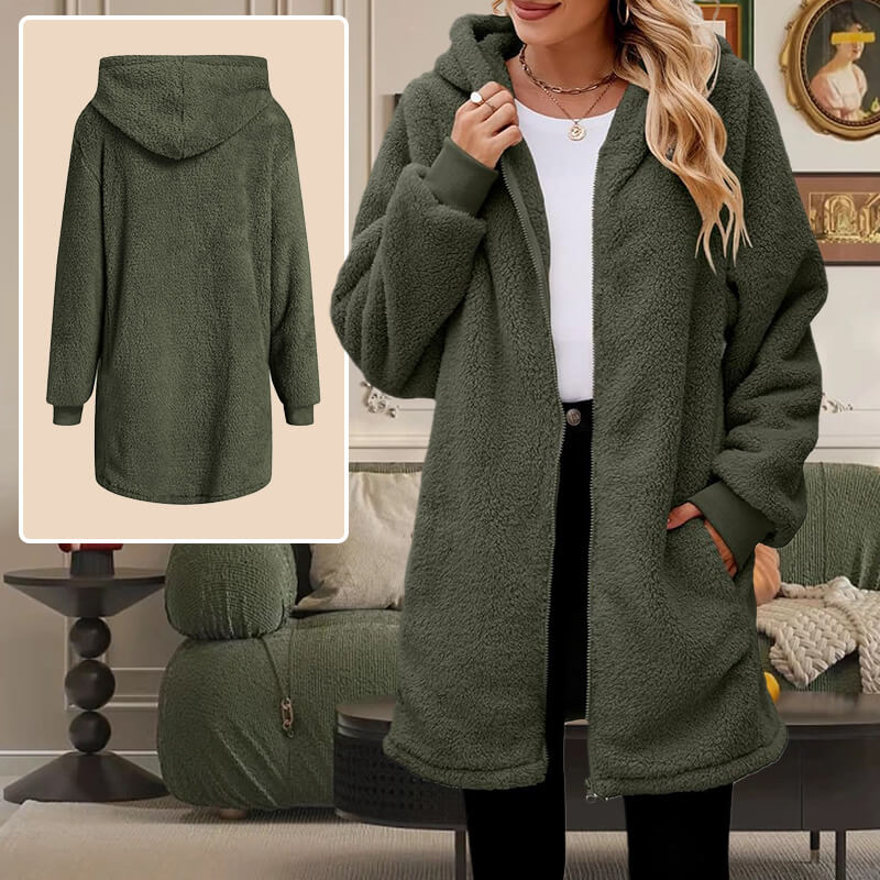 Valenzora | Soft Fleece Winter Jacket for Women with Hood