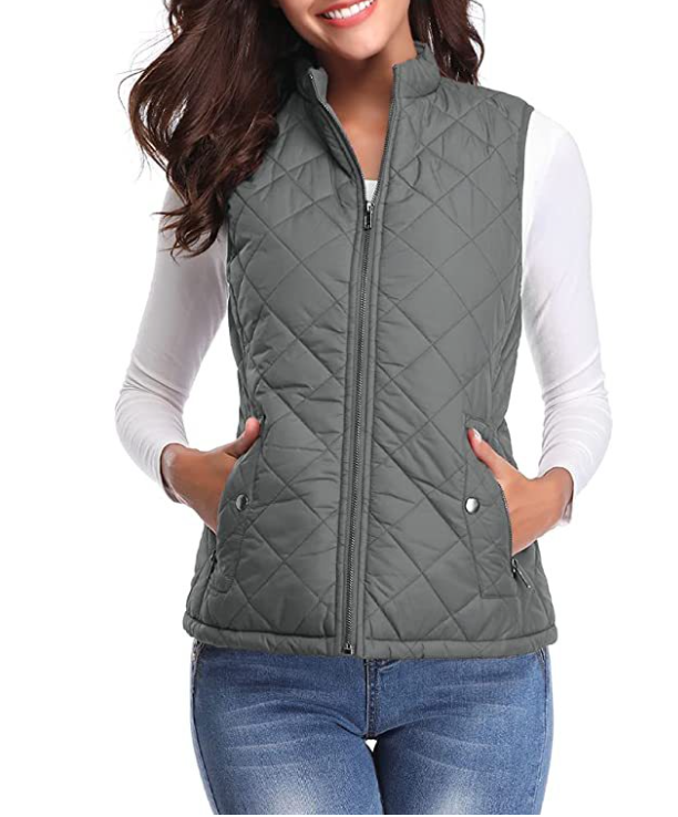 Valenzora | Quilted zip-up vest with pockets for women