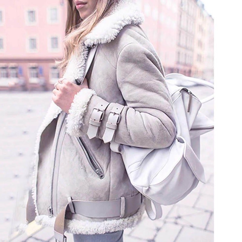 Valenzora | Übergroße Shearling-Jacke