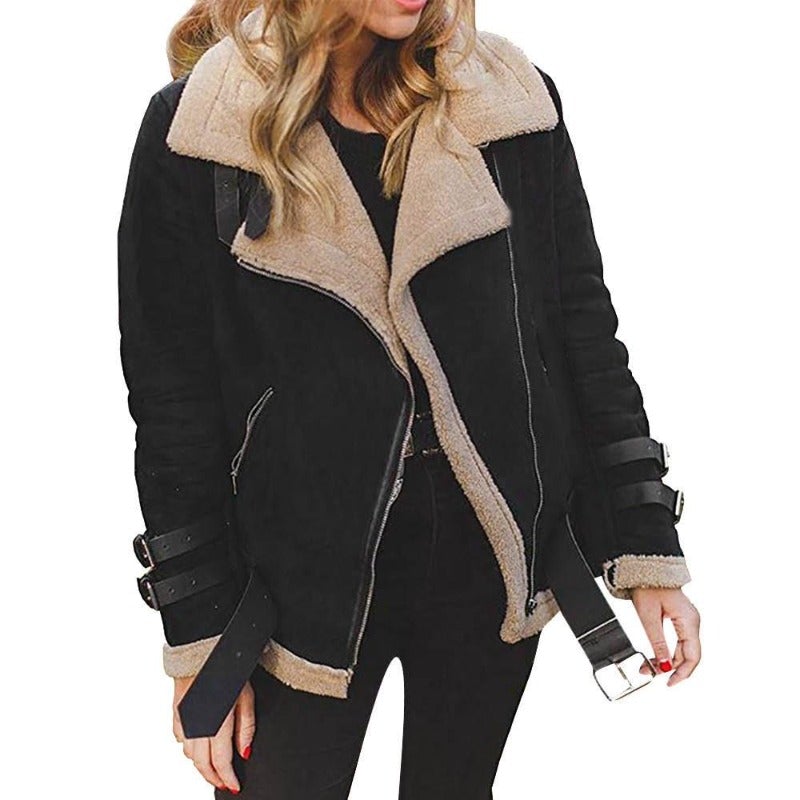 Valenzora | Übergroße Shearling-Jacke