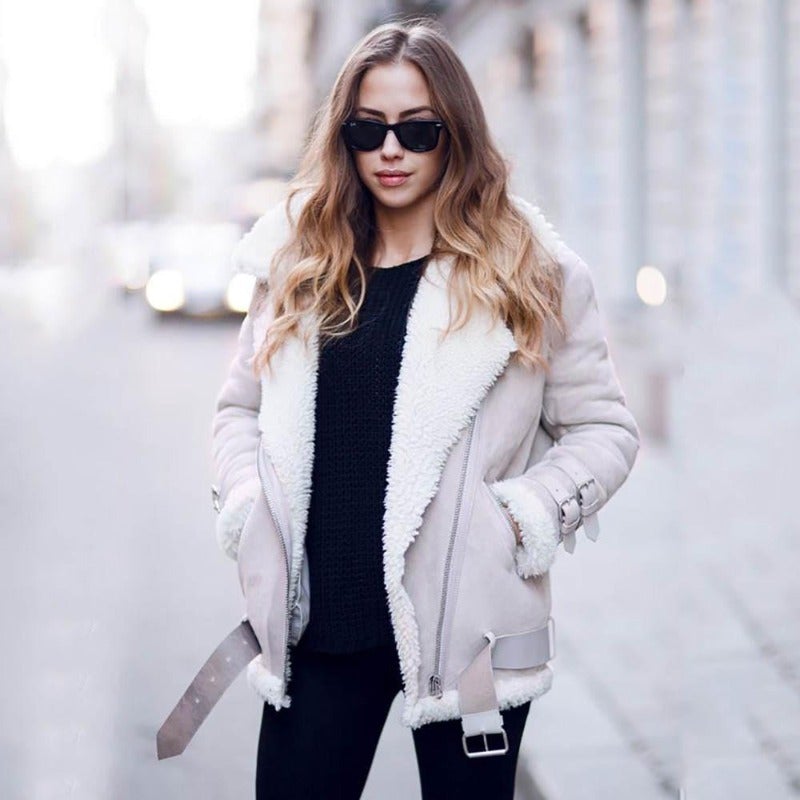 Valenzora | Übergroße Shearling-Jacke