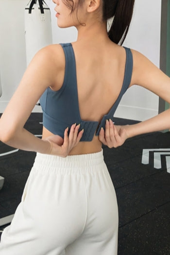 Valenzora | Ash blue sports bra
