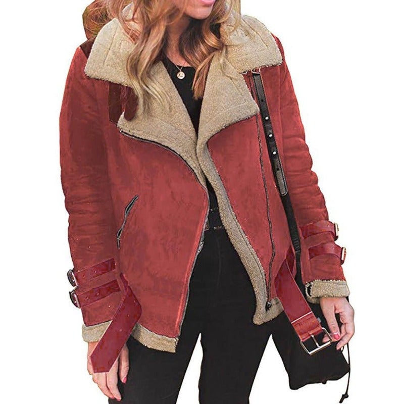 Valenzora | Übergroße Shearling-Jacke