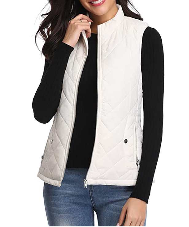 Valenzora | Quilted zip-up vest with pockets for women