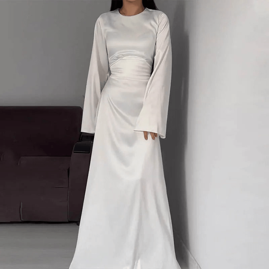 Valenzora | Long Satin Women's Dress Elegant Design & Comfortable