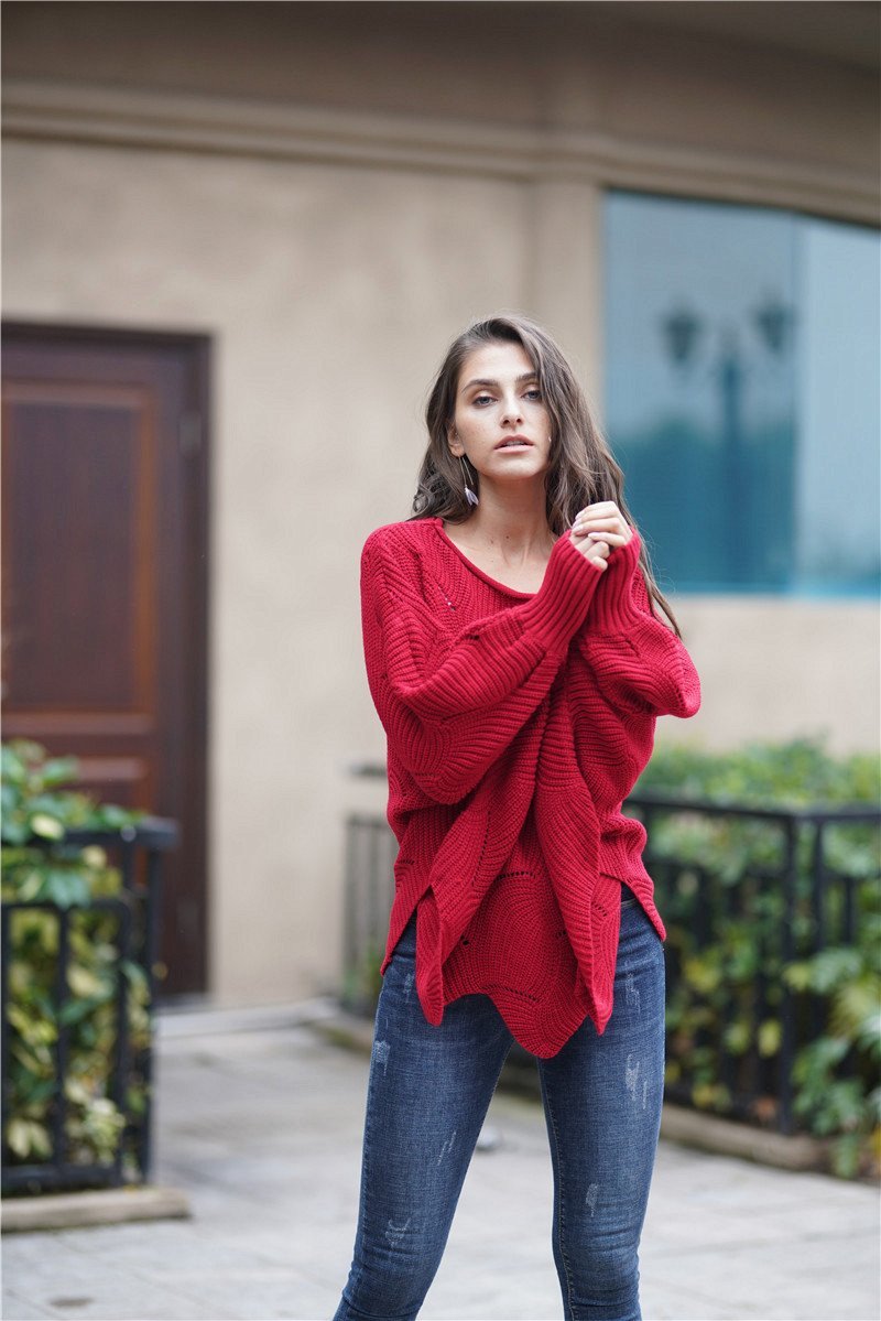 Valenzora Alles wird gut Strickpullover – Grün