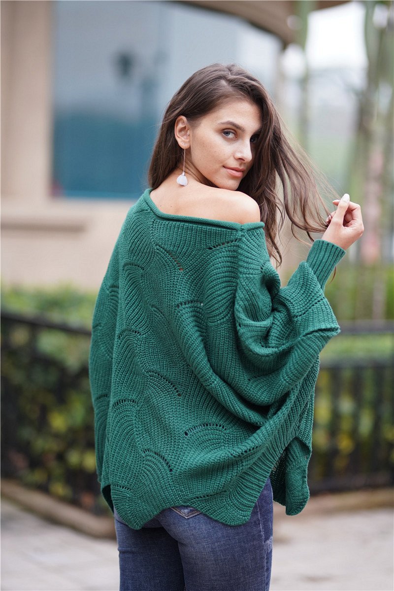 Valenzora Alles wird gut Strickpullover – Grün