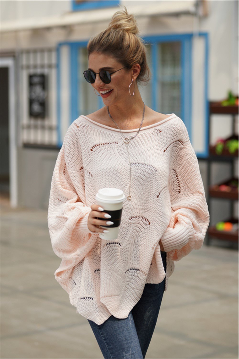 Valenzora Alles wird gut Strickpullover – Grün