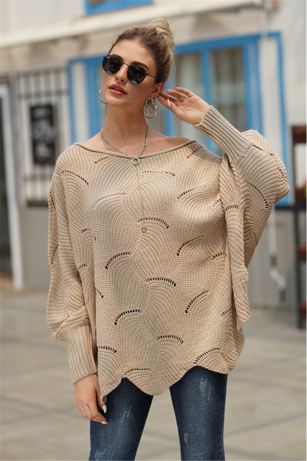 Valenzora Alles wird gut Strickpullover – Grün