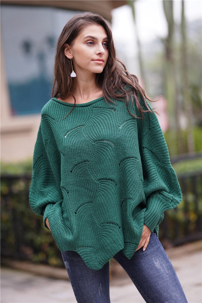 Valenzora Alles wird gut Strickpullover – Grün