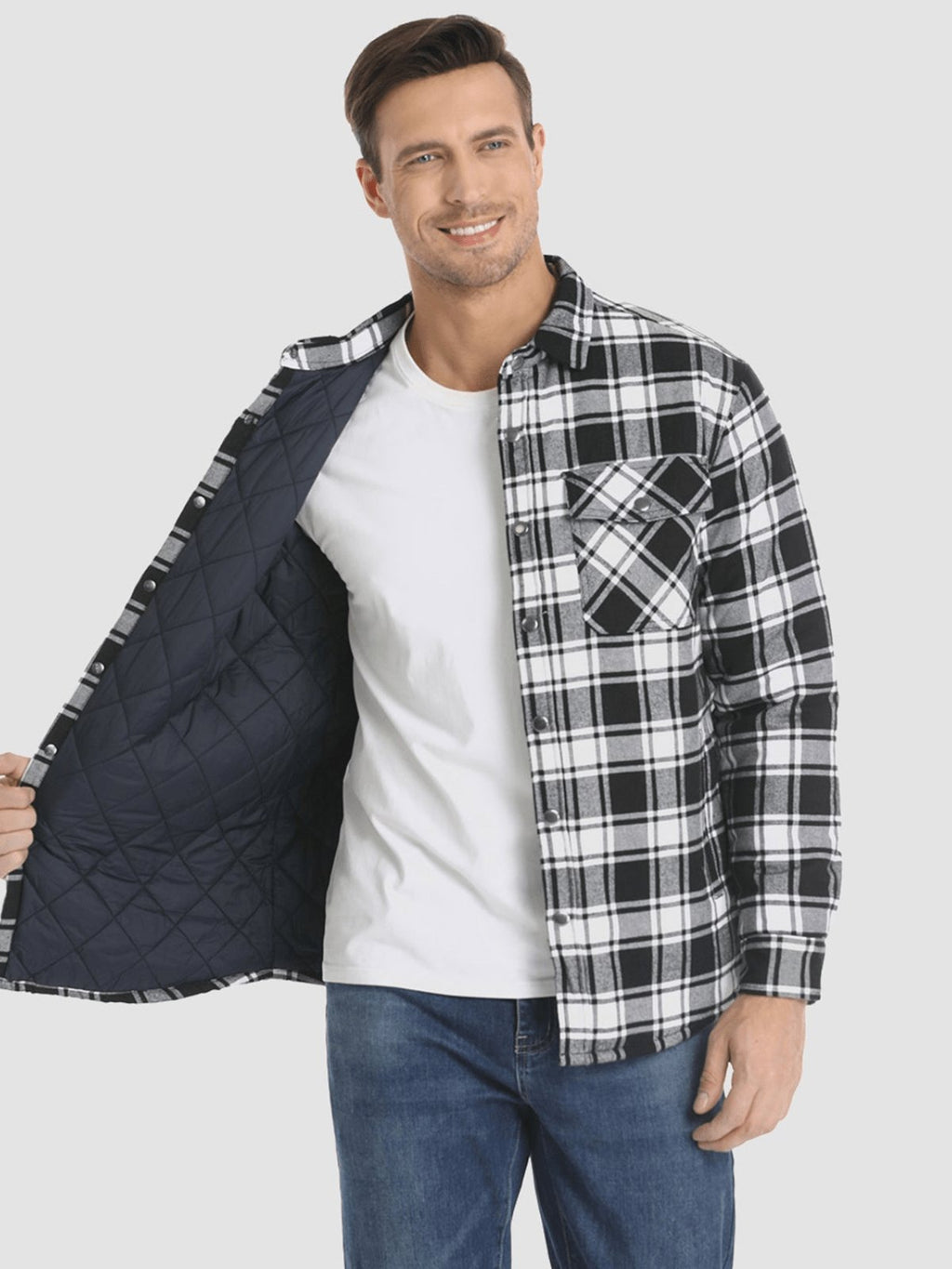 Valenzora | Casual long-sleeved striped jacket with buttons