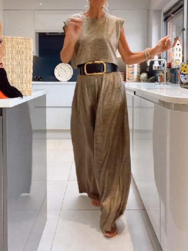Valenzora | Wide-leg trousers and sleeveless top for women