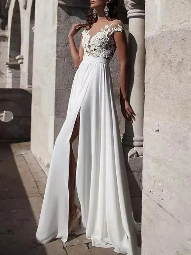 Valenzora | Lace split evening dress