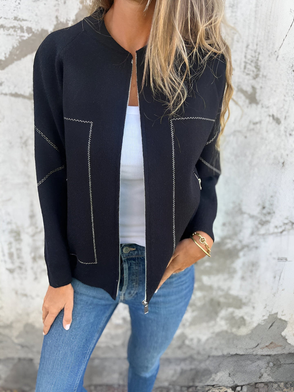 Valenzora | Damen-Reißverschlussjacke mit Taschen
