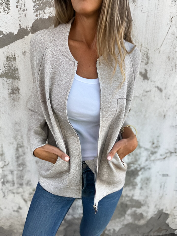 Valenzora | Damen-Reißverschlussjacke mit Taschen