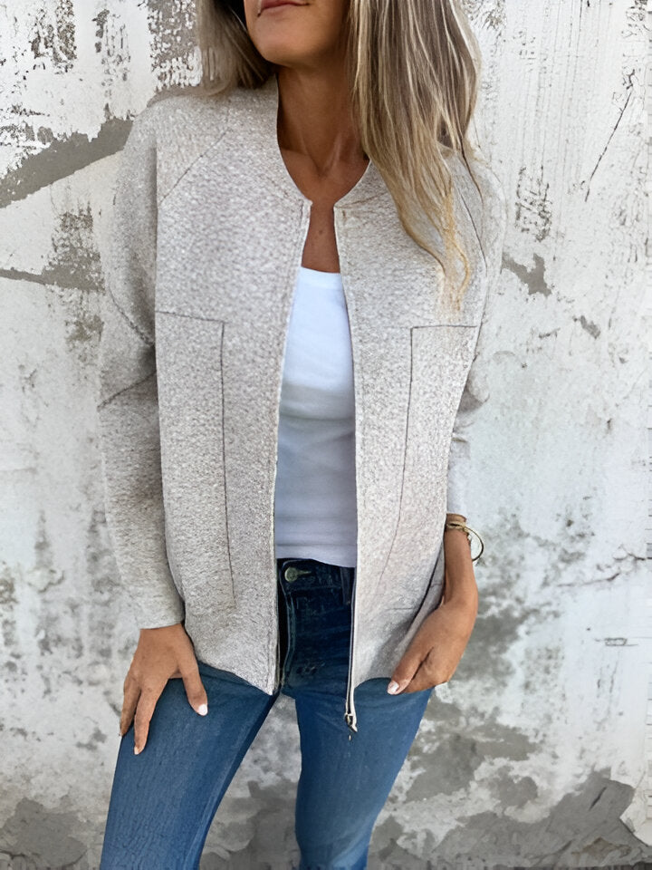 Valenzora | Damen-Reißverschlussjacke mit Taschen