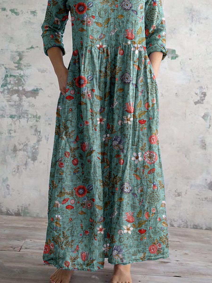 Valenzora | V-neck floral dress