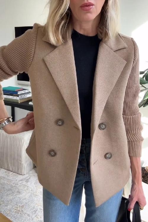 Valenzora | Elegant blazer with contrasting sleeves
