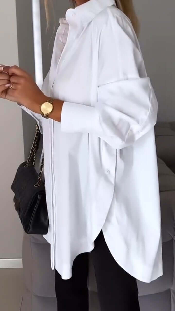 Valenzora | Lapel Slit Shirt