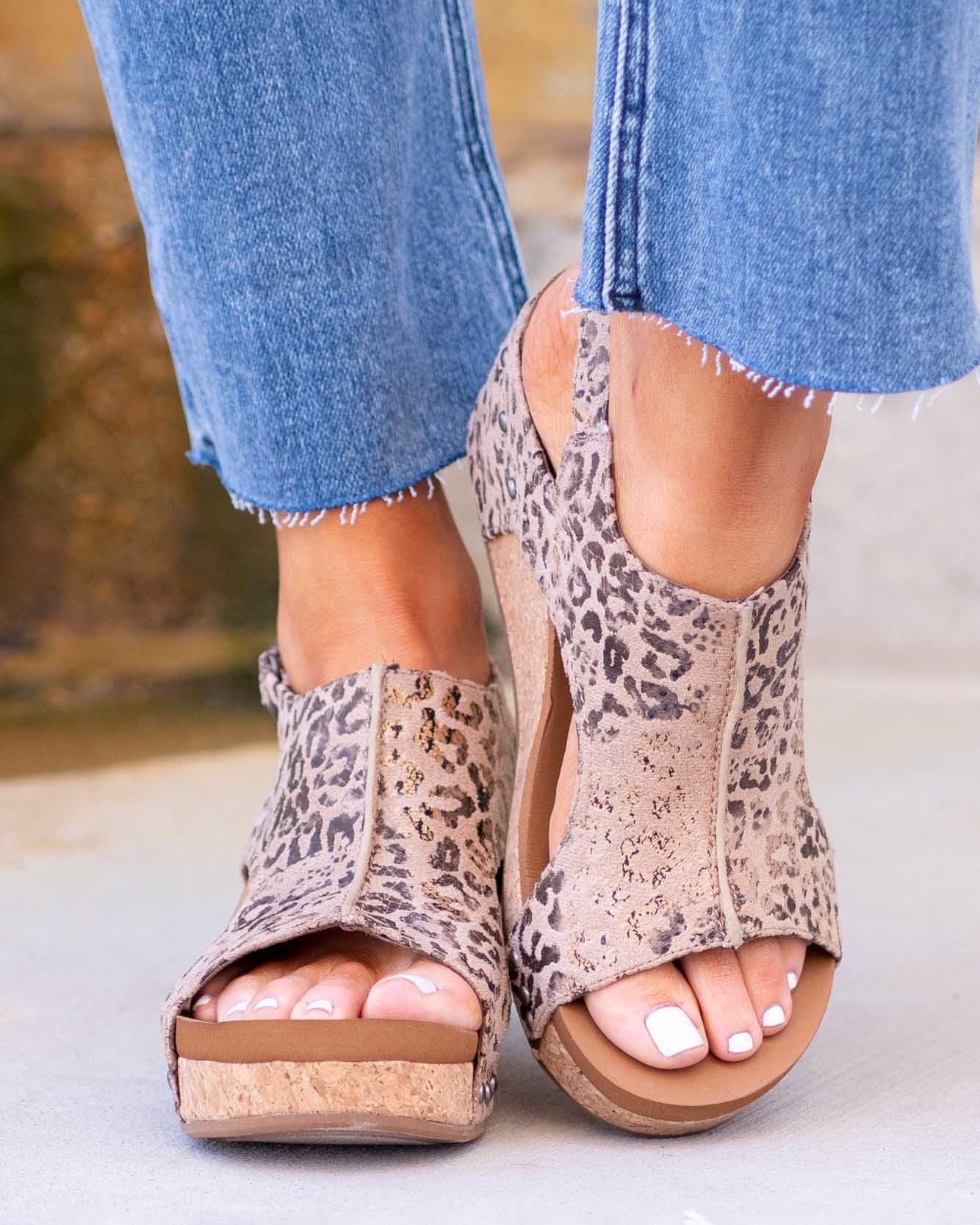 Valenzora - Women's Cork Platform Wedge Sandals with Ankle Strap | Stylish Open Toe Wedge Sandals for Women