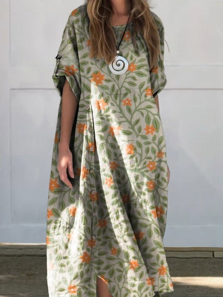 Valenzora | Leinen-Baumwoll-Kleid