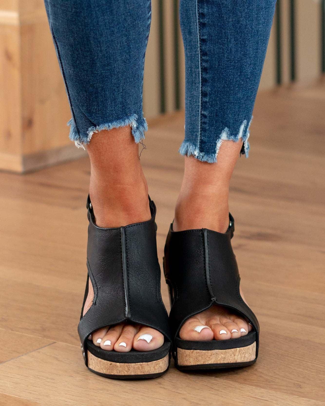 Valenzora - Women's Cork Platform Wedge Sandals with Ankle Strap | Stylish Open Toe Wedge Sandals for Women