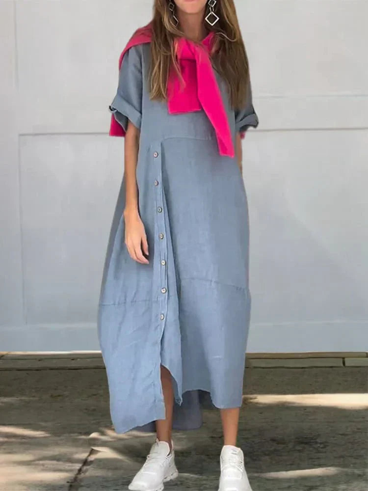 Valenzora | Leinen-Baumwoll-Kleid