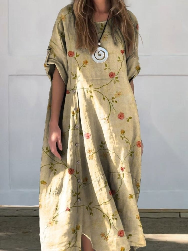 Valenzora | Leinen-Baumwoll-Kleid
