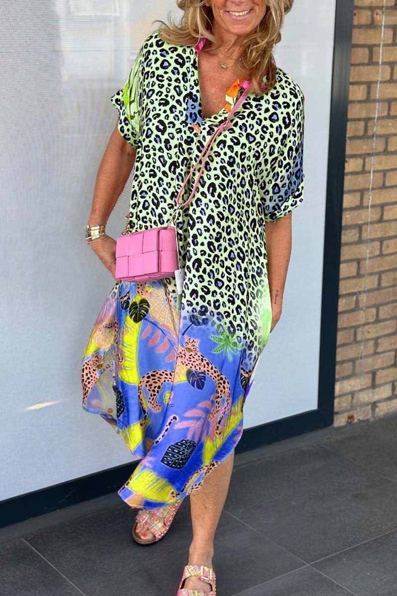 Valenzora | Animal Print Midi Dress