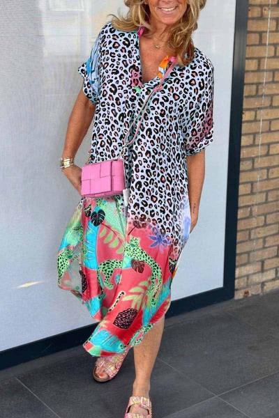 Valenzora | Animal Print Midi Dress