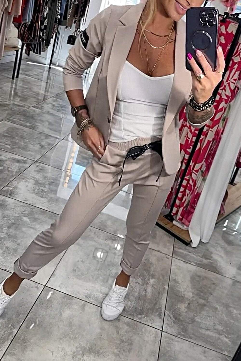 Valenzora | Two-piece set: top jacket & elasticated trousers