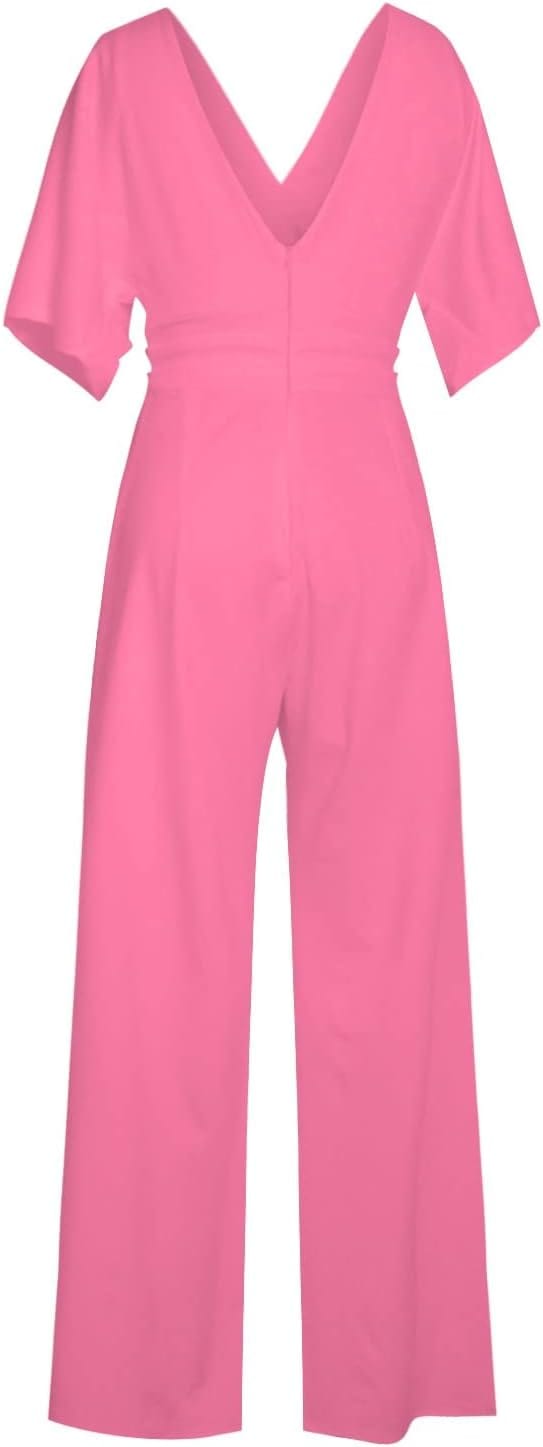 Eleganter V-Ausschnitt-Jumpsuit