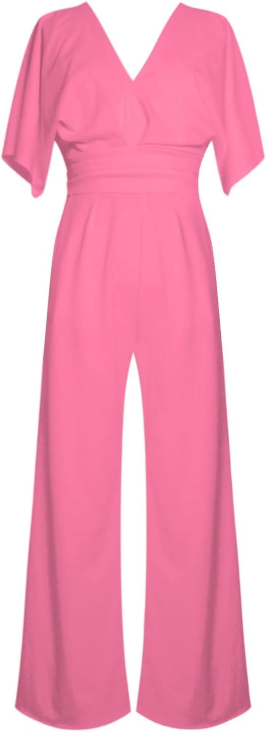 Eleganter V-Ausschnitt-Jumpsuit
