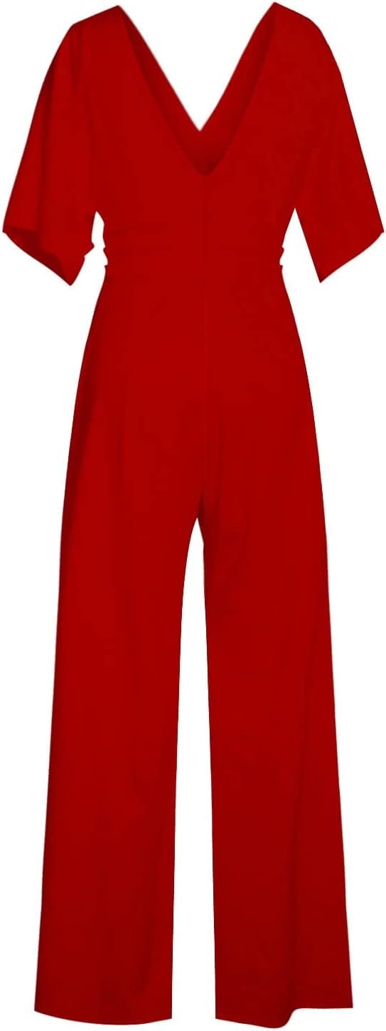 Eleganter V-Ausschnitt-Jumpsuit