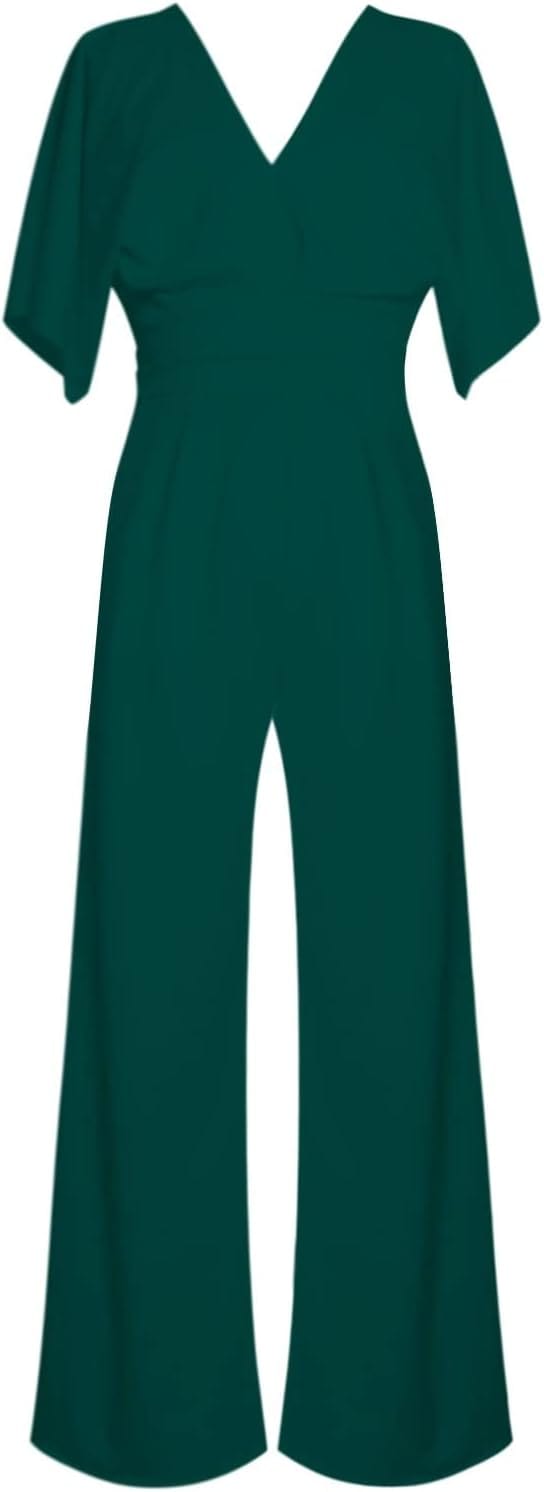 Eleganter V-Ausschnitt-Jumpsuit