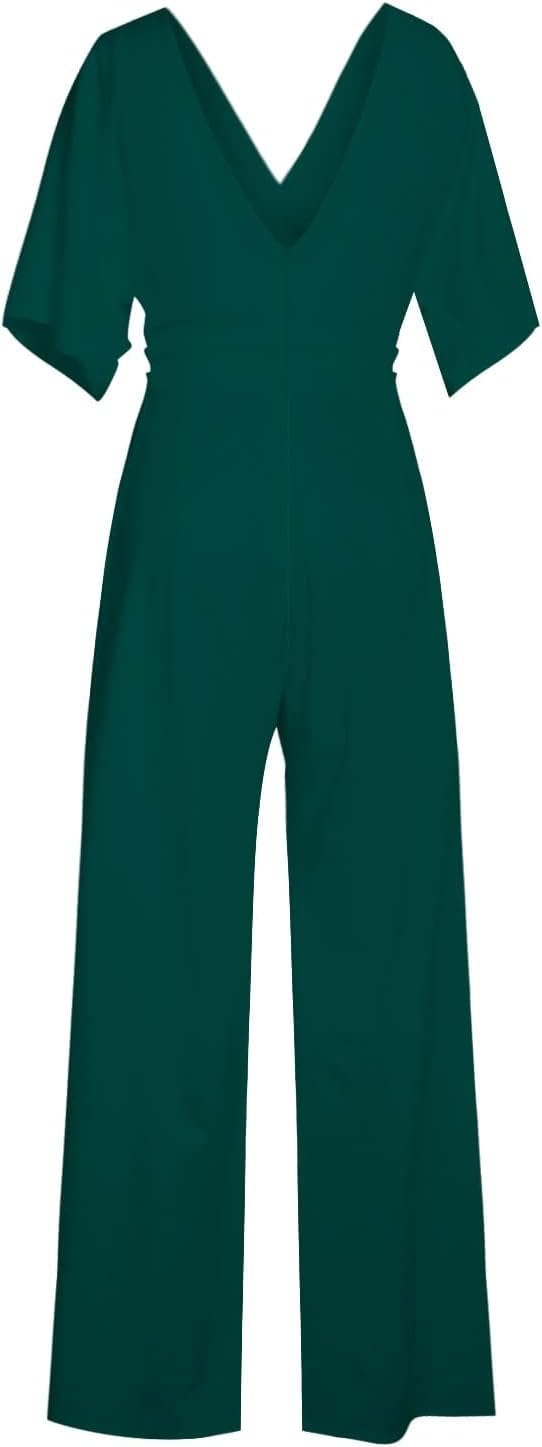 Eleganter V-Ausschnitt-Jumpsuit