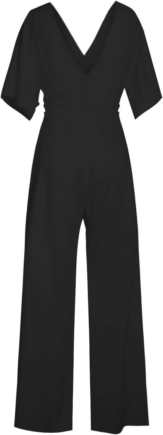Eleganter V-Ausschnitt-Jumpsuit