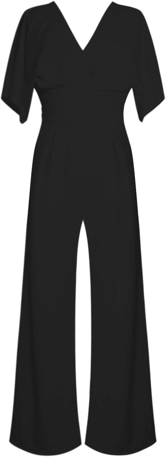 Eleganter V-Ausschnitt-Jumpsuit