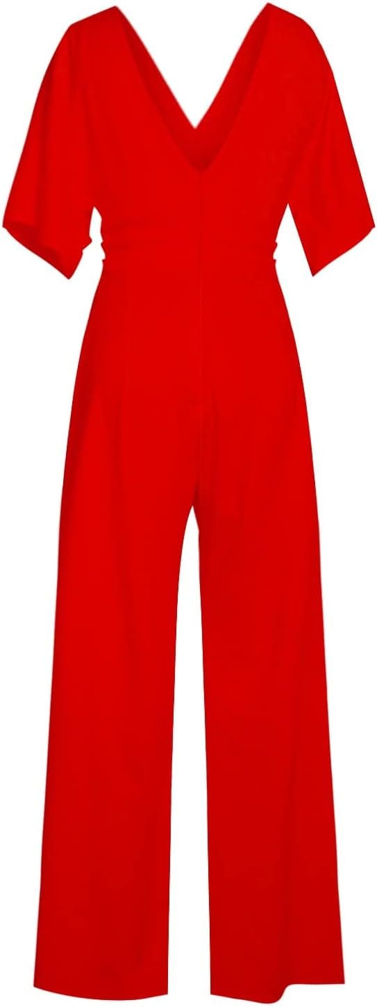 Eleganter V-Ausschnitt-Jumpsuit