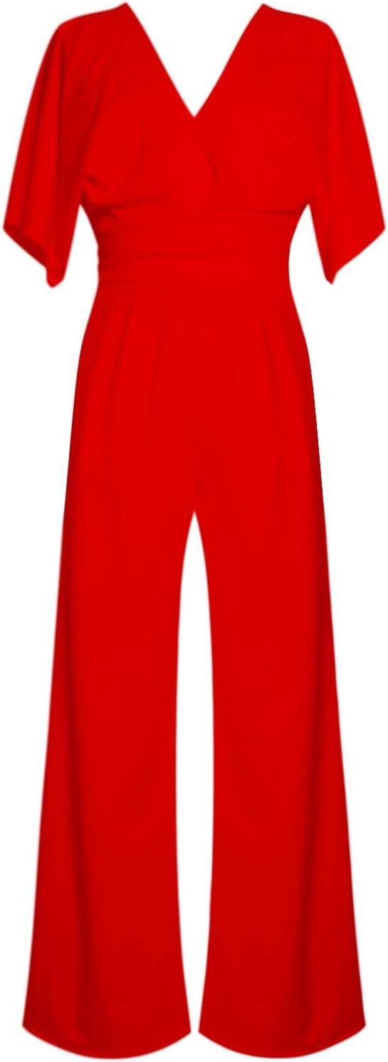 Eleganter V-Ausschnitt-Jumpsuit