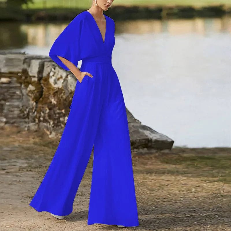 Eleganter V-Ausschnitt-Jumpsuit