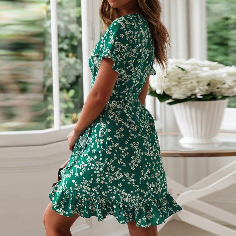 Floral wrap dress