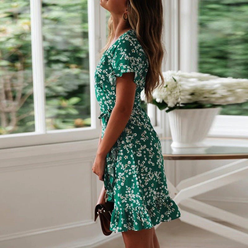 Floral wrap dress