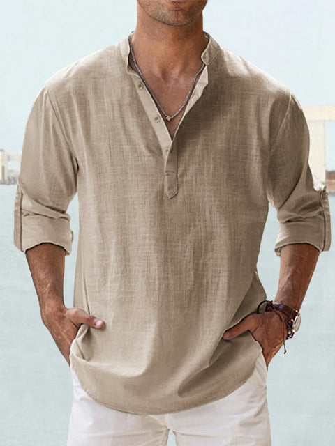 Valenzora | Breathable cotton linen shirt, casual fit