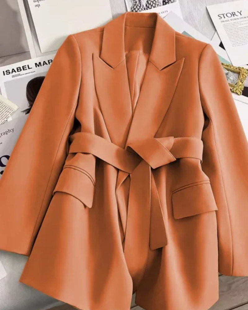 Valenzora | Klassischer Trenchcoat für Damen, schwarze Jacke
