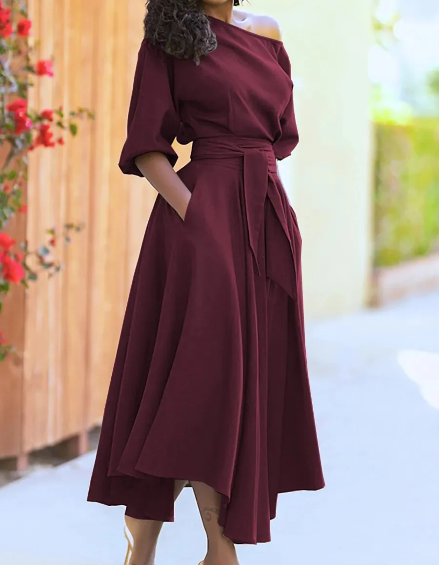 Valenzora | Elegantes Midi-Abendkleid