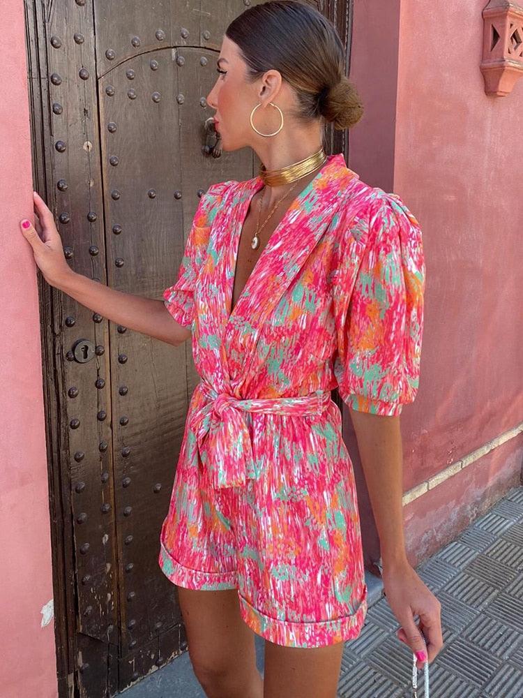 Valenzora | Women's Lightweight Belted Jumpsuit, Breathable, All-Season Casual Chic Outfit