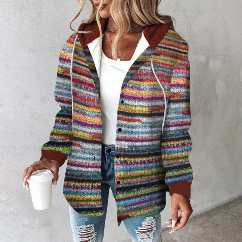 Valenzora | Damen-Kurzstrickjacke mit Kapuze